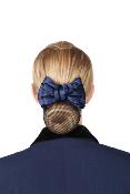 Barette à cheveux noeud satin bleu