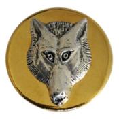 Bouton bicolore "Tête de loup