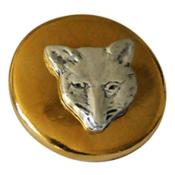 Bouton bicolore "Tête de renard