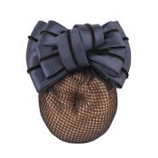 Barette à cheveux noeud satin bleu